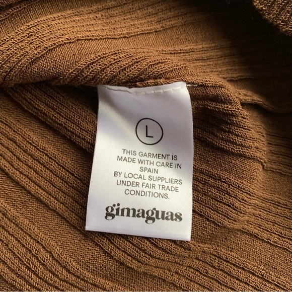 NWT Gimaguas Macondo Brown Pink Knit Tie Mini Skirt - Picture 6 of 10